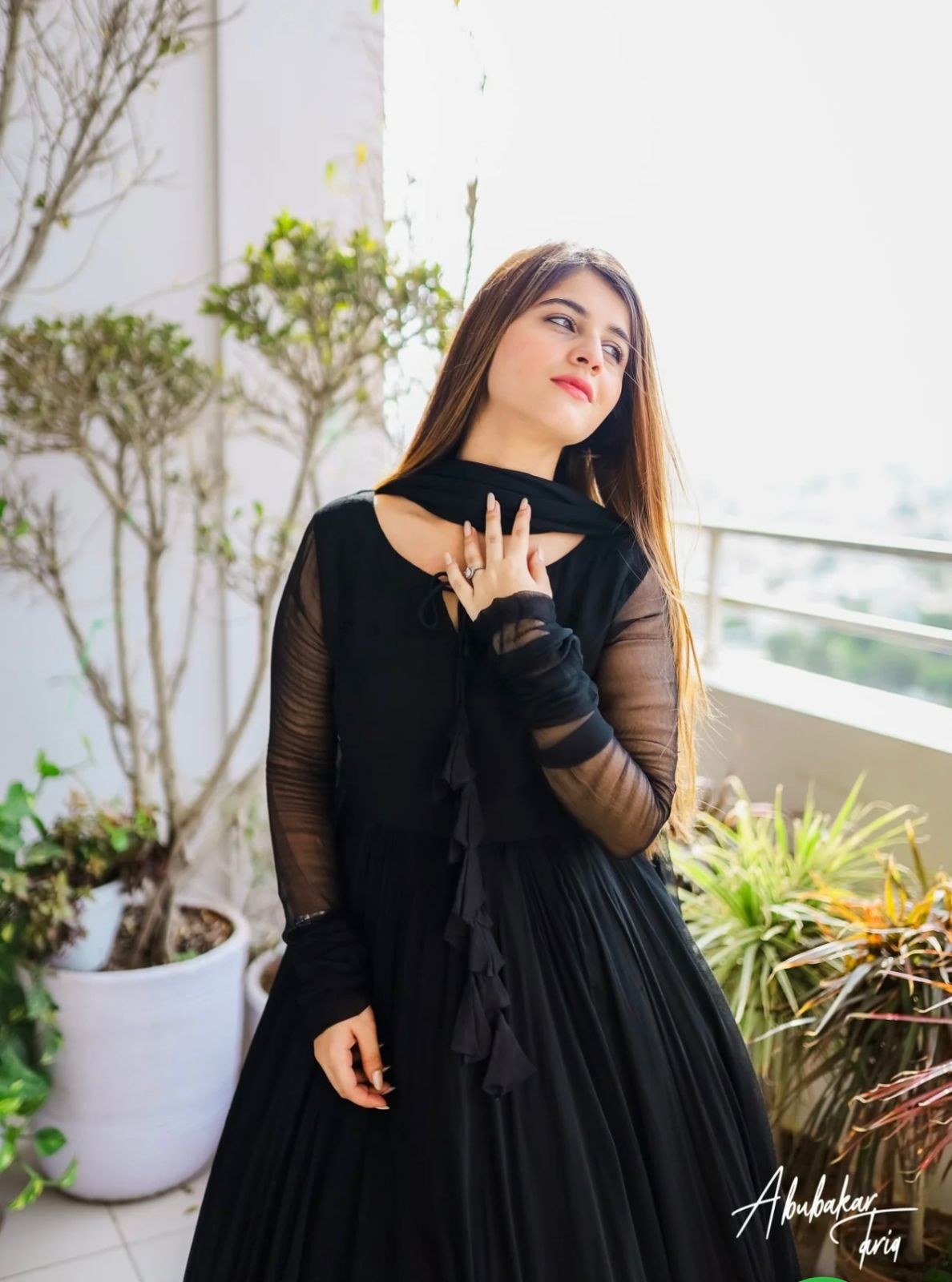 Beautiful Two Layers Border Flare Maxi With dupatta 3pcs